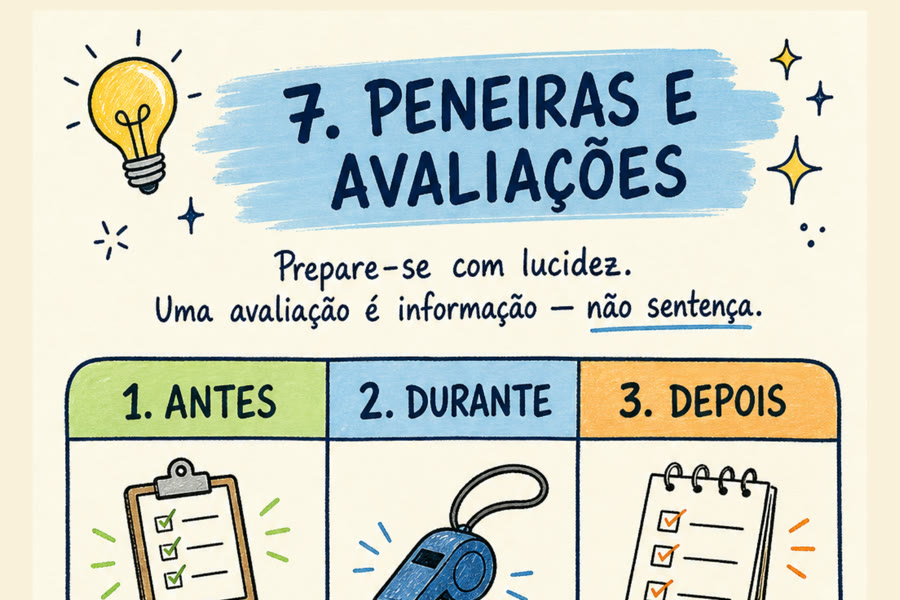 Antes, durante e depois de uma avaliação